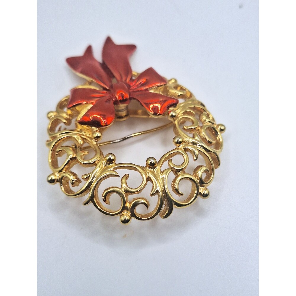 2 Christmas Wreath Brooches - Picture 9 of 12